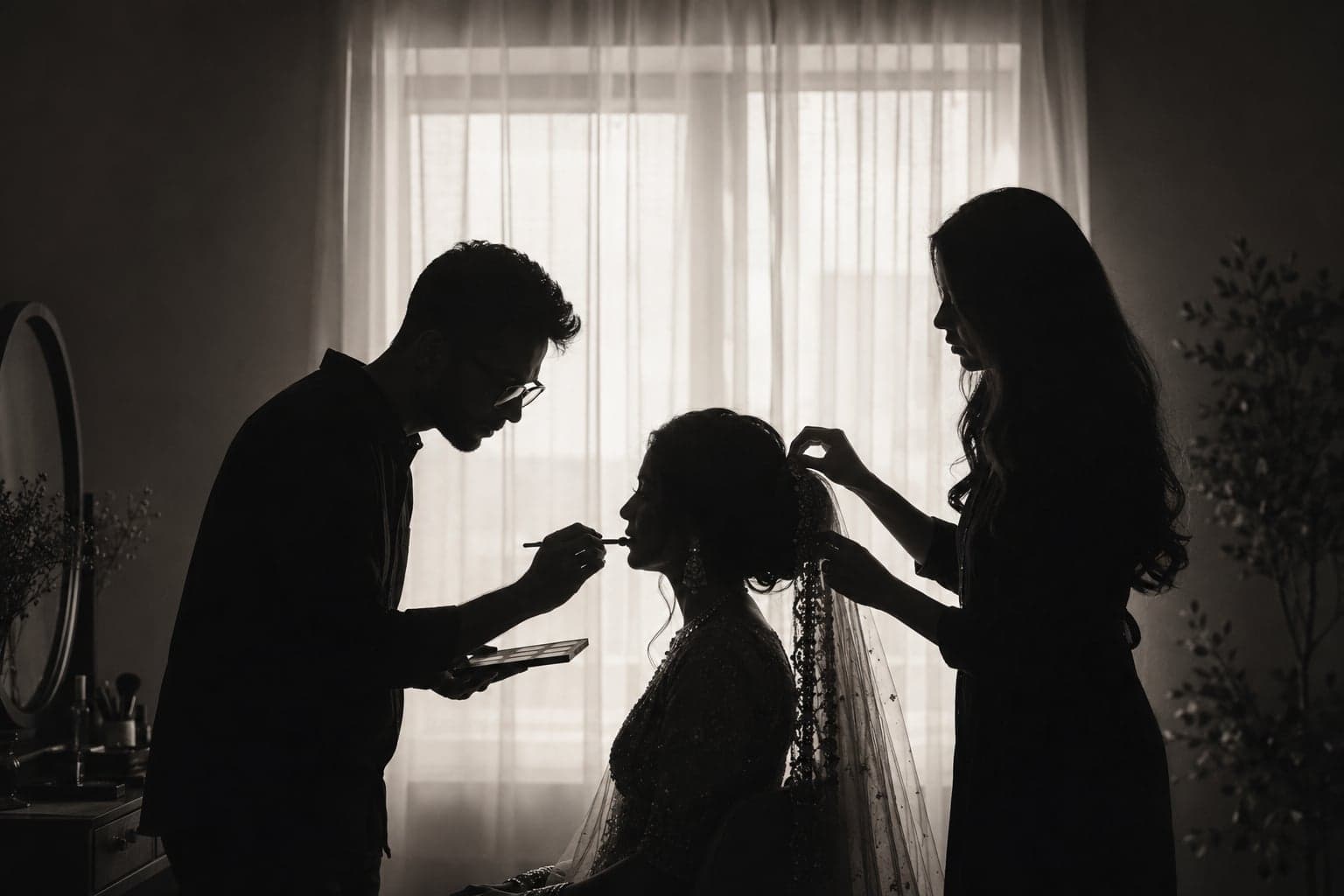 Couple Artistry by Shaash — bridal makeup and hair artistry, led by the couple
